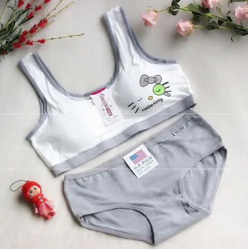 特价学生内衣内裤_中大童发育期内衣裤可爱文胸少女内衣内裤套装女童