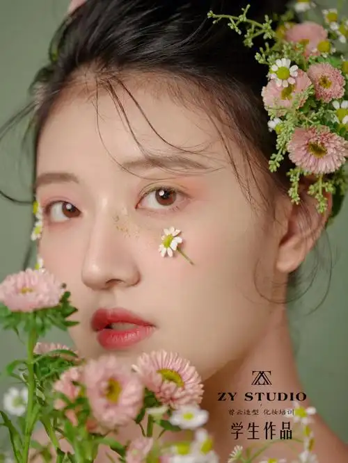 零基础学化妆丨鲜花造型丨新娘妆发