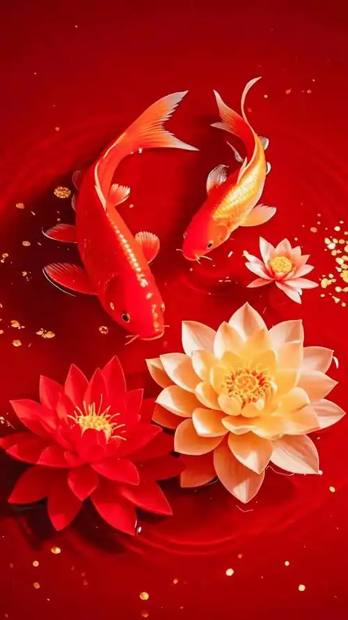 鲤鱼壁纸来啦!年年有余富贵吉祥招财进宝