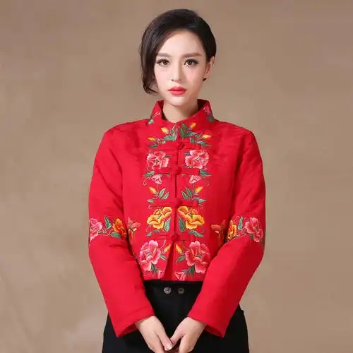 送妈妈这几款民族风棉衣,穿上气质优雅显年轻