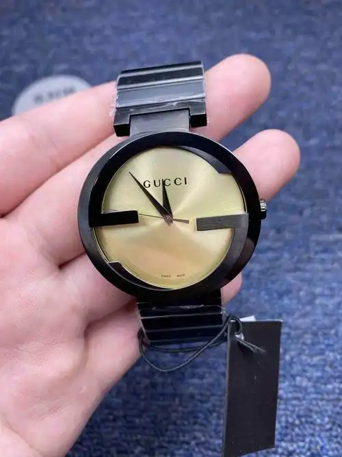 原单品质gucci古驰双g钢带男表格莱美特别款独特双g表圈logo