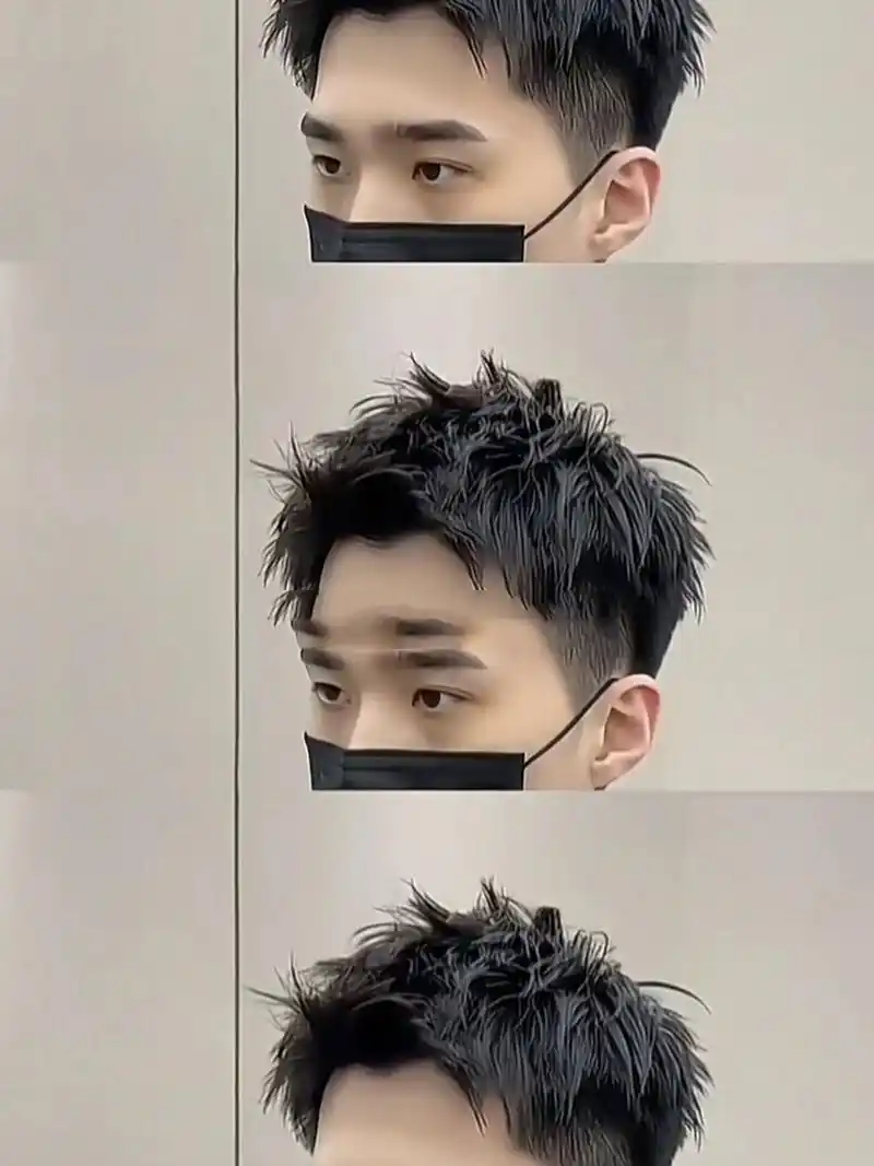 南京男士理发 男生摩根烫 男生前刺头 男生钢夹烫 男生发型 分