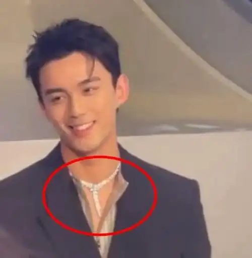 戴的项链,虽说没有多少人会注意到这样的小细节,毕竟吴磊本人已经非常