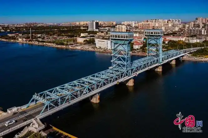 航拍天津市滨海新区海门大桥.中国网记者 郑亮摄