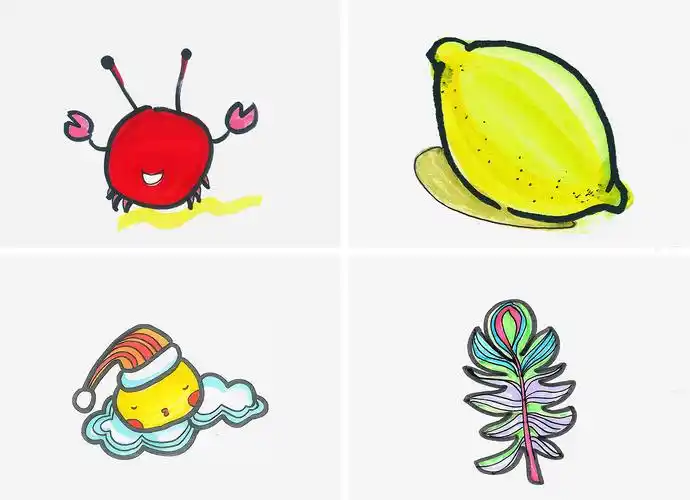 10一15岁简单漂亮的画画大全 趣味简笔画树叶的画法