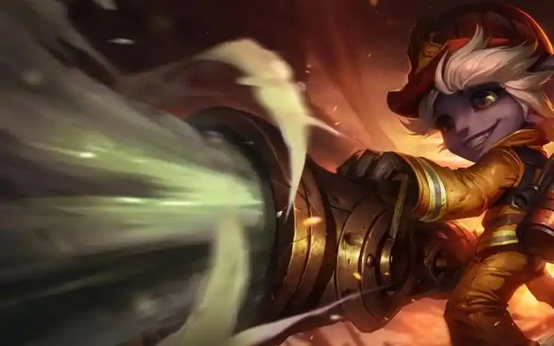 【一只撒兔/消防队员小炮皮肤】《英雄联盟》消防队员烈焰雄心小炮