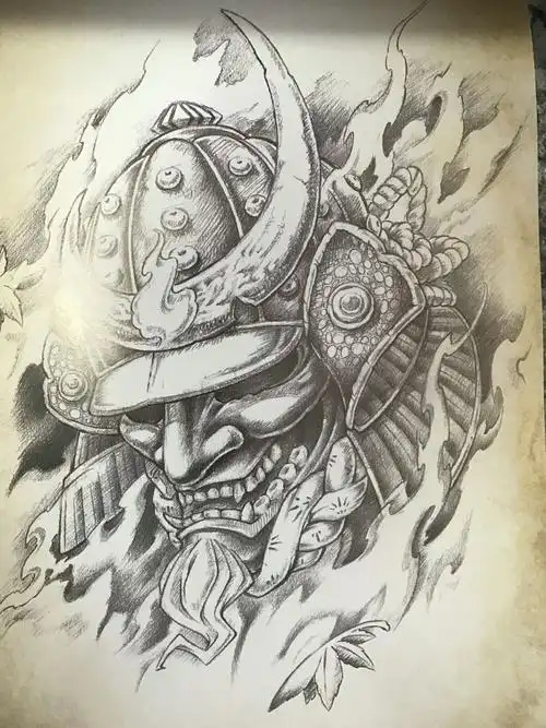 鬼武士纹身素材100张(图案来源于网络)