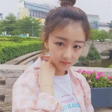 网图女生头像甜美丸子头微信头像女丸子头可爱