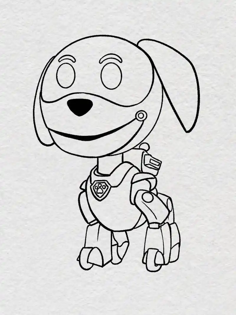 教你来画汪汪队-机器狗