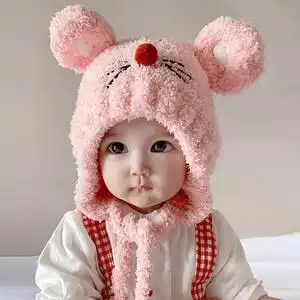 网红宝宝婴儿童帽子秋冬款季男女小孩可爱洋气公主保暖毛线1-3岁0