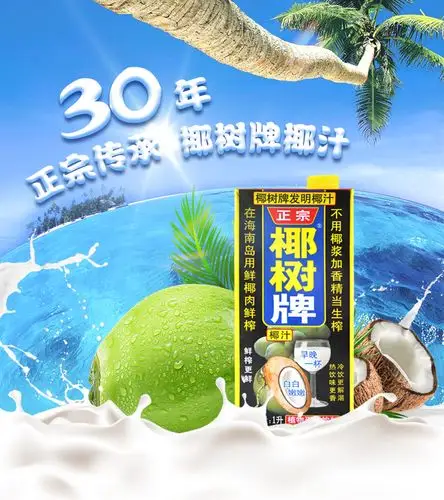 椰树椰汁正宗椰树牌椰子汁饮料 1l/盒