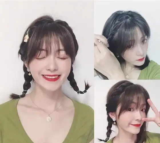 适合娃娃脸的发型,灯笼辫怎么扎图7