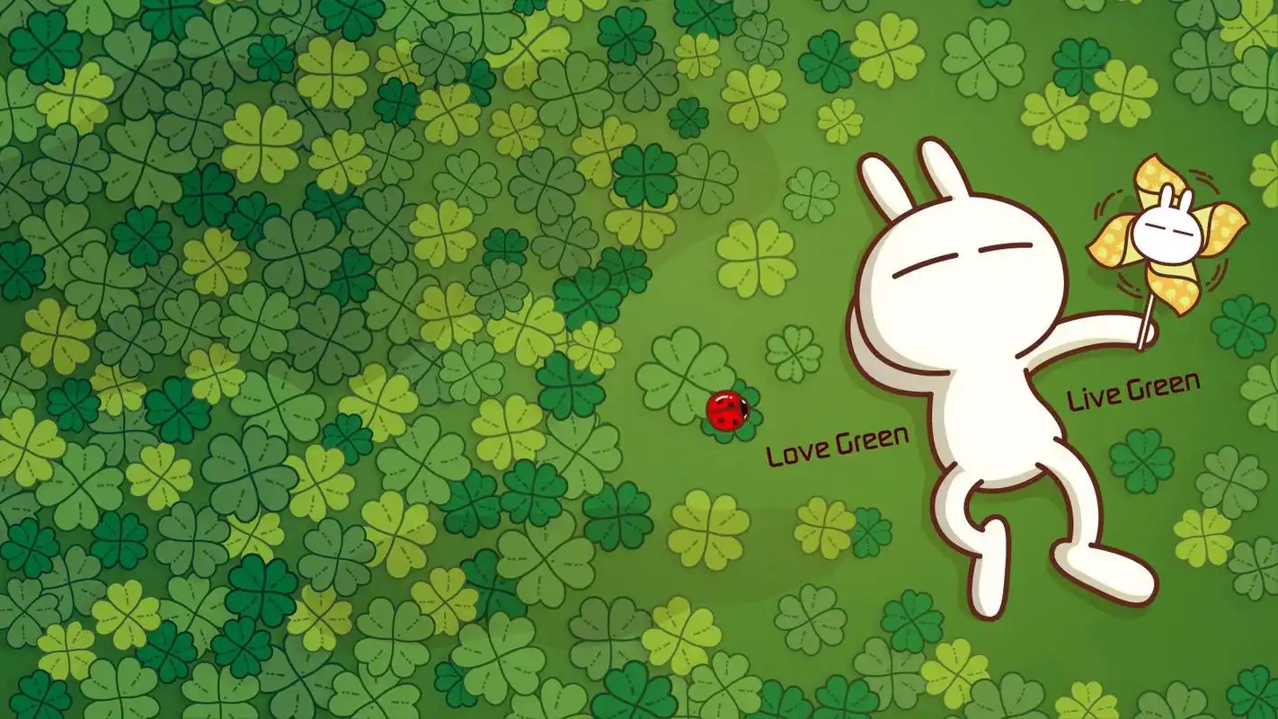 可爱的兔斯基搞笑创意表情桌面壁纸高清大图预览1600x900_卡通动漫