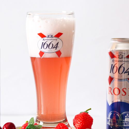 啤酒嘉士国产1664桃红rose玫瑰500ml12罐听装啤酒