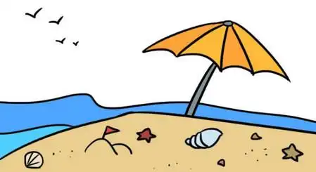 海滩怎么画简笔画步骤 中级简笔画教程-第3张