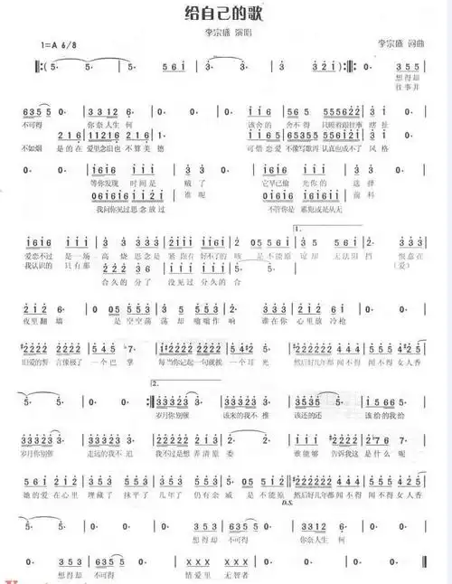 给自己的歌[李宗盛演唱歌曲]
