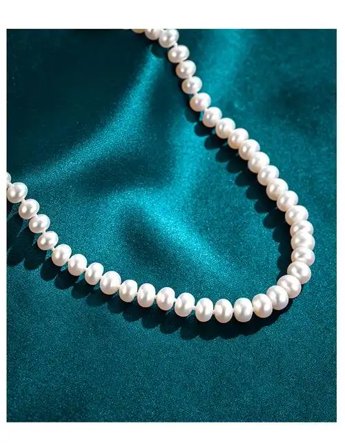 淡水珍珠项链女纯银2021年新款女全珠锁骨链送妈妈长辈生日礼物