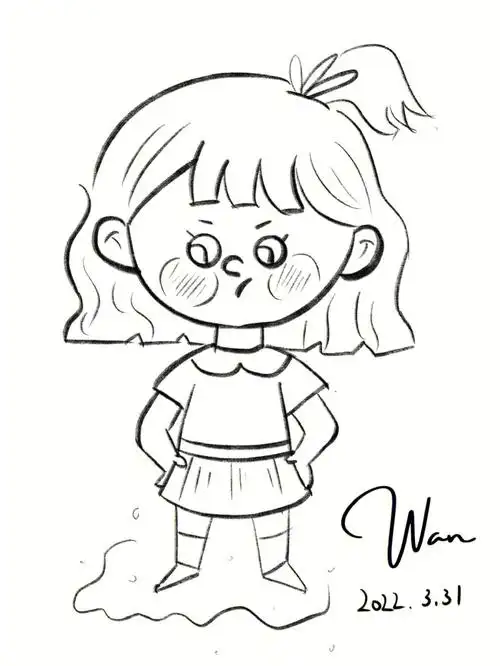 q版插画线稿练习330