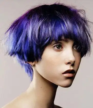 学生头短发挑染发型图片 短发染个性染发发型