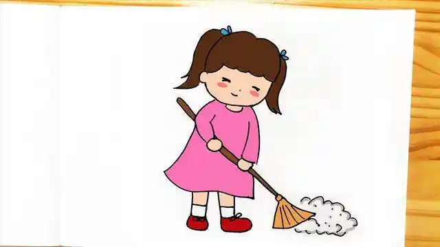 打扫卫生简笔画 打扫卫生简笔画图片大全