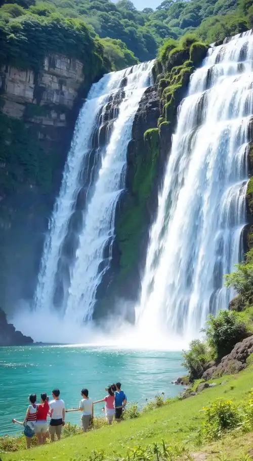 这么好看的瀑布一定和你分享#旅行 #好山好水好风景 #保持热 - 抖音