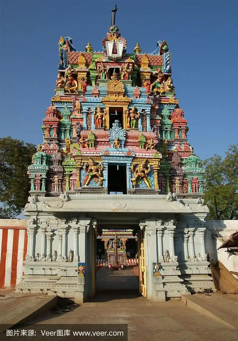 传统印度教寺庙,南印度,喀拉拉邦