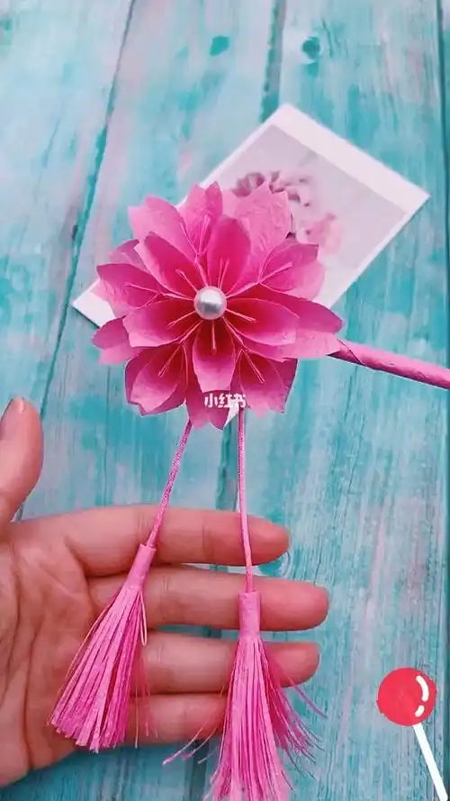 手工折纸 古风簪子 给萌娃戴上敲美哒古风萌娃礼物小朋友折纸