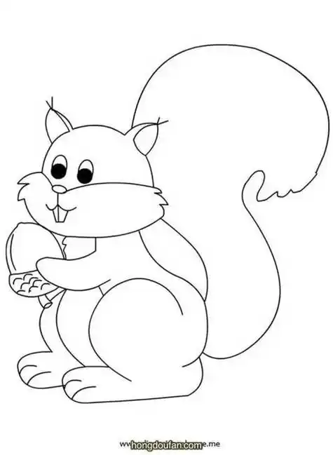 黑白卡通简笔画动物