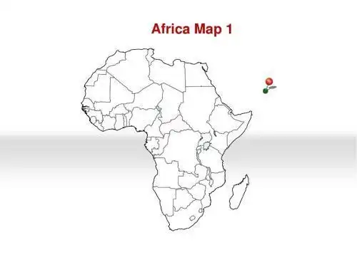 撒哈拉以南非洲地图轮廓简笔画