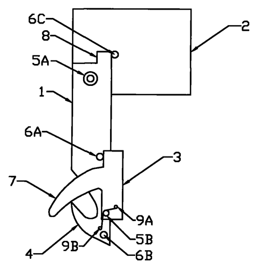一种停车场升降设备安全挂钩