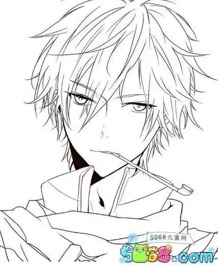 动漫简笔画男生