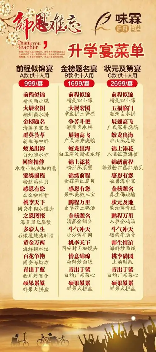 味霖海鲜渔港升学宴"惠"一起为你喝彩!