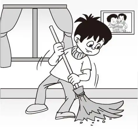 拖地的女孩简笔画怎么画 拖地的女孩简笔画画法保姆人物简笔画步骤