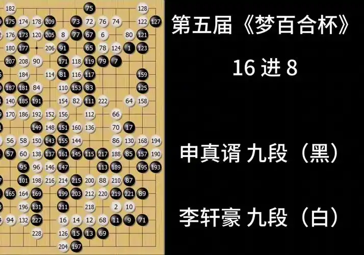 高手棋谱系列:第五届《梦百合杯》16进8 申真谞vs李轩豪