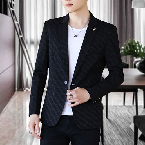 男士韩版修身西服男秋季帅气上衣个性小西装夜场男装休闲西装外套