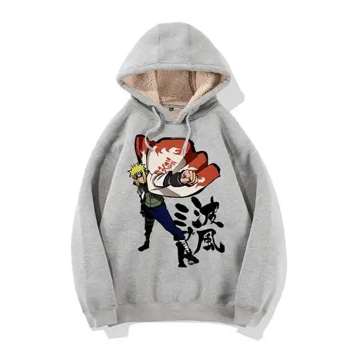 羊羔秀洛火影忍者衣服卡卡西鸣人佐助动漫周边绒卫衣男卫衣