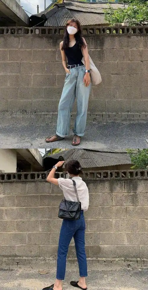 韩国女生的随性休闲日常出街穿搭合集
