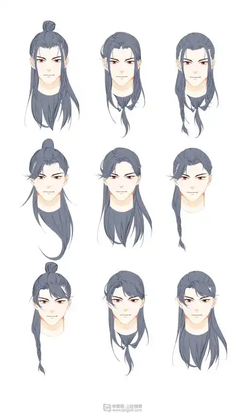 古风男性的发型设计