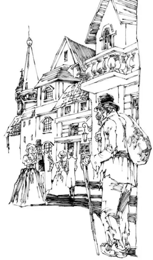 悲惨世界插画简笔画