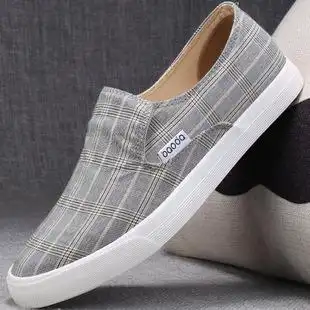 男士布鞋老北京春夏季一脚蹬休闲平底鞋男款2021新款潮鞋子男板鞋