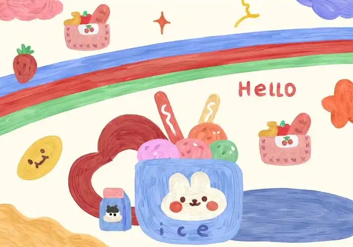 呆萌少女系可爱卡通桌面壁纸_卡通动漫_壁纸下载_美桌网