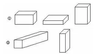 图色的简笔画长方体