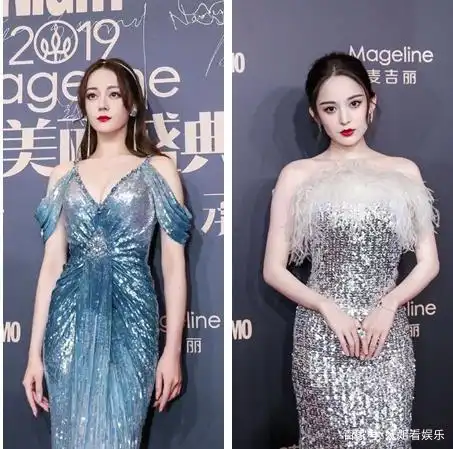 热巴娜扎时尚美丽盛典同台比美,官方合影修图过猛认不出