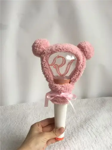 redvelvet official light stick红贝贝应援手灯套应援棒毛绒套子