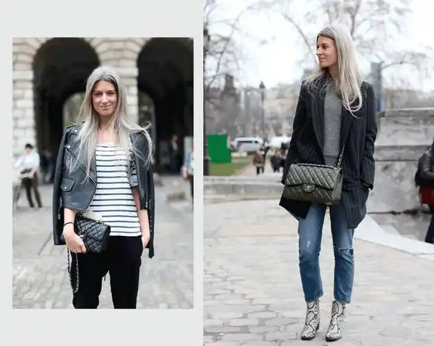 vogue英国版特辑总监sarah harris强大高冷的气场,一头灰白的长头发