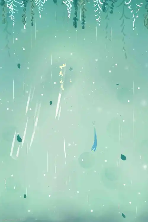 一幅淡绿色的小清新背景图