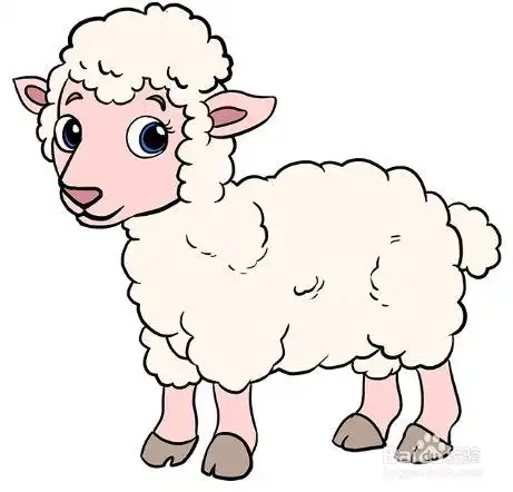 怎么画可爱的小羊羔?