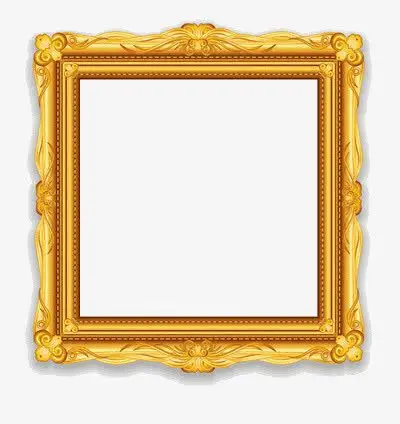 金色框免抠素材免费下载_觅元素51yuansu.com