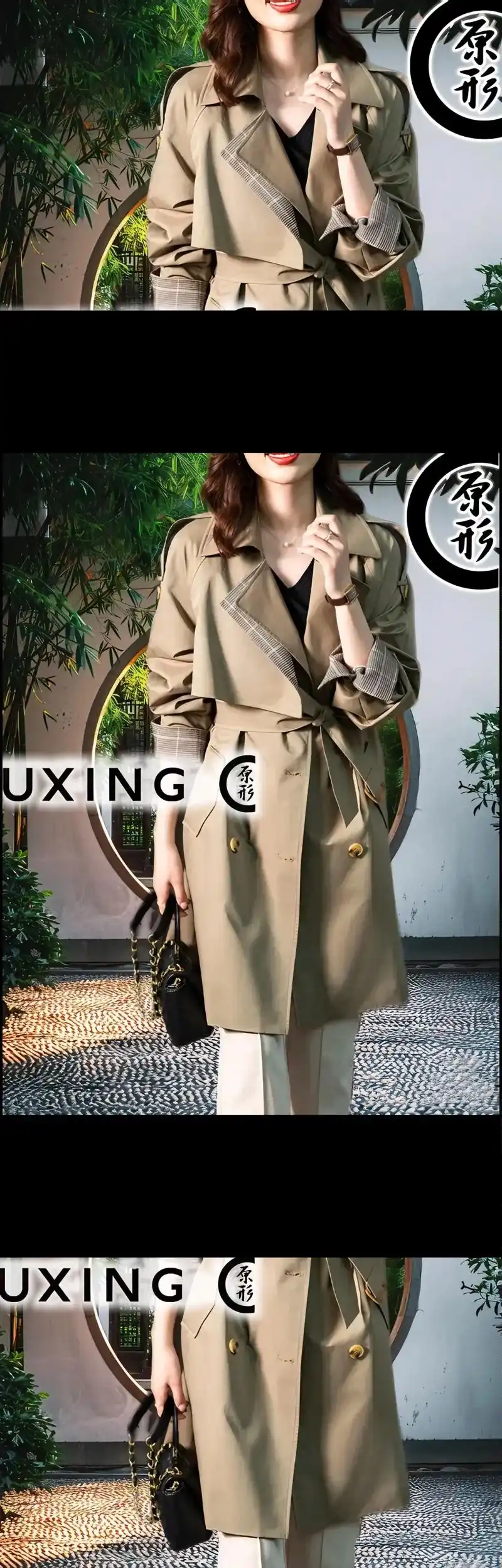 95秋季女款时尚的高级感风衣外套03.秋