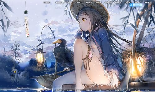 雨滴桌面动漫人物中国风景电脑主题皮肤背景美化win7,10动态壁纸